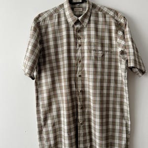 Vintage Bavarian Shirt Men Dirndl Short Sleeve Shirt Folk Traditional German Shirt Oktoberfest Trachten Top Large size plaid summer shirt