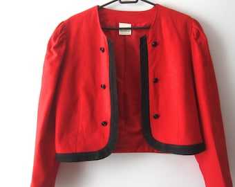 Misto lino cotone Dirndl Giacca corta Donna Loden tedesco Trachten Cardigan Tradizionale bavarese Festival Festival tirolese austriaco Taglia L/XL