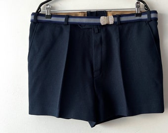 Vintage Navy Tennis Shorts Dark Blue Beach Shorts Navy Blue Vintage Running Shorts With Pockets Size Large / Extra large Shorts Mens Shorts