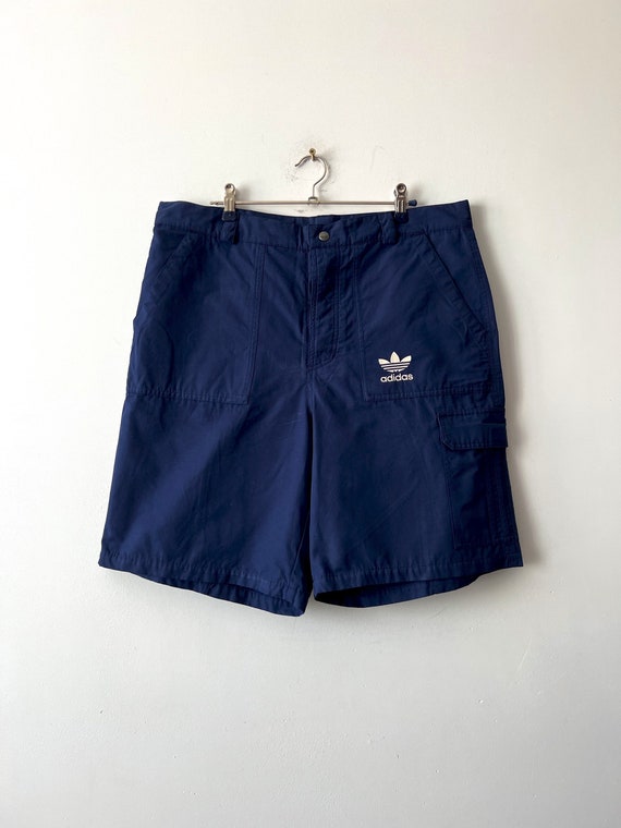 Vintage Blue Men's Adidas Running Shorts Sports W… - image 1