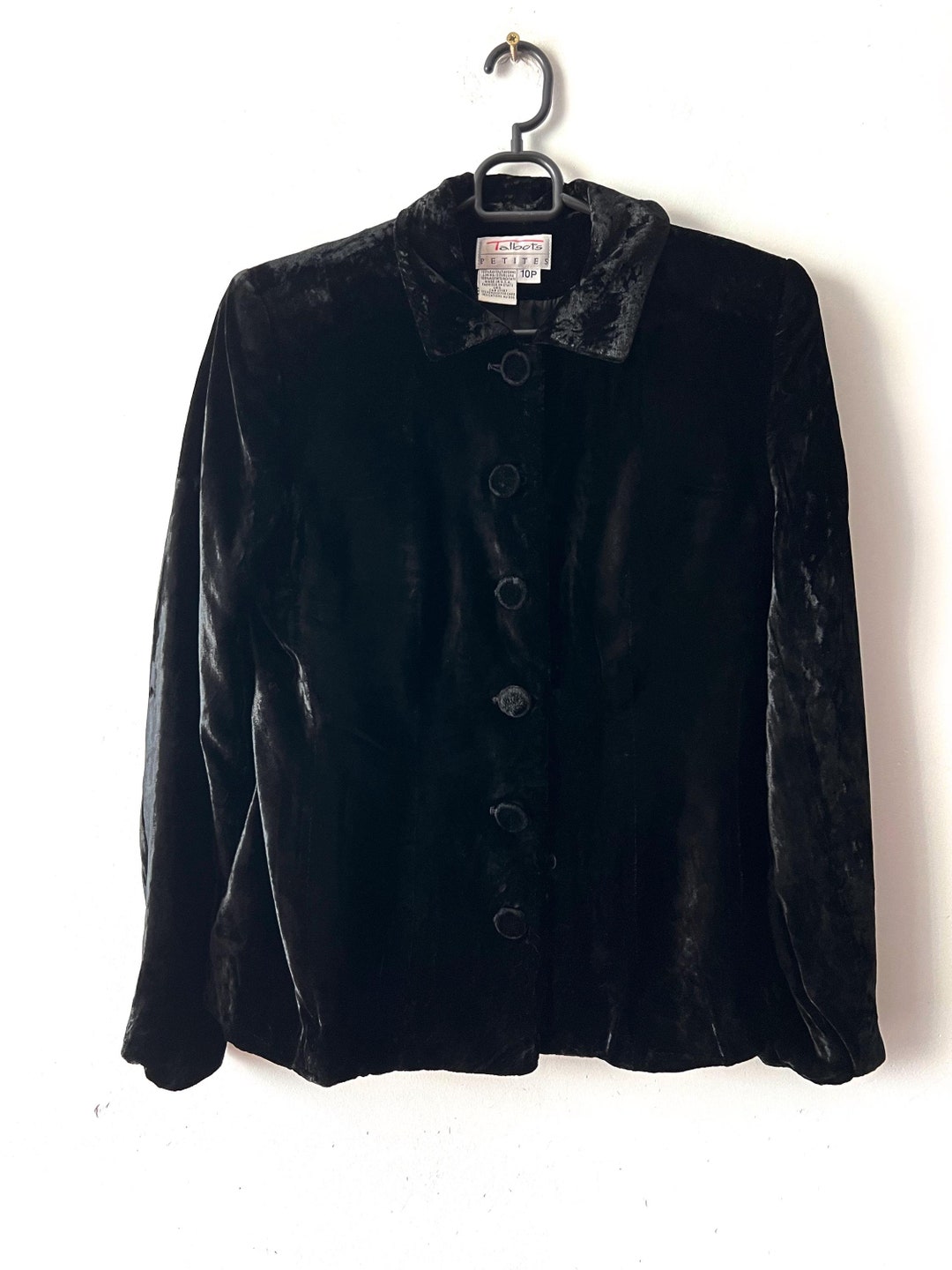 Blusa de terciopelo vintage Talbots para mujer Cárdigan de