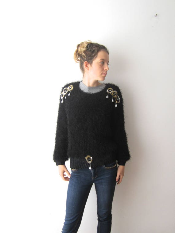 90s fuzzy cheap sweater