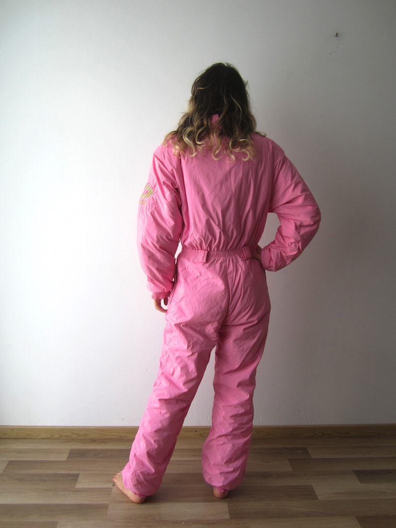 90's Ski Suit Pink One Piece Winter Jumpsuit Pink Retro Etsy