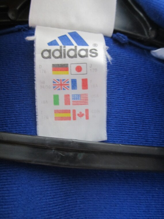 Vintage Blue Adidas Jacket Blue Adidas Zipper Running Jacket