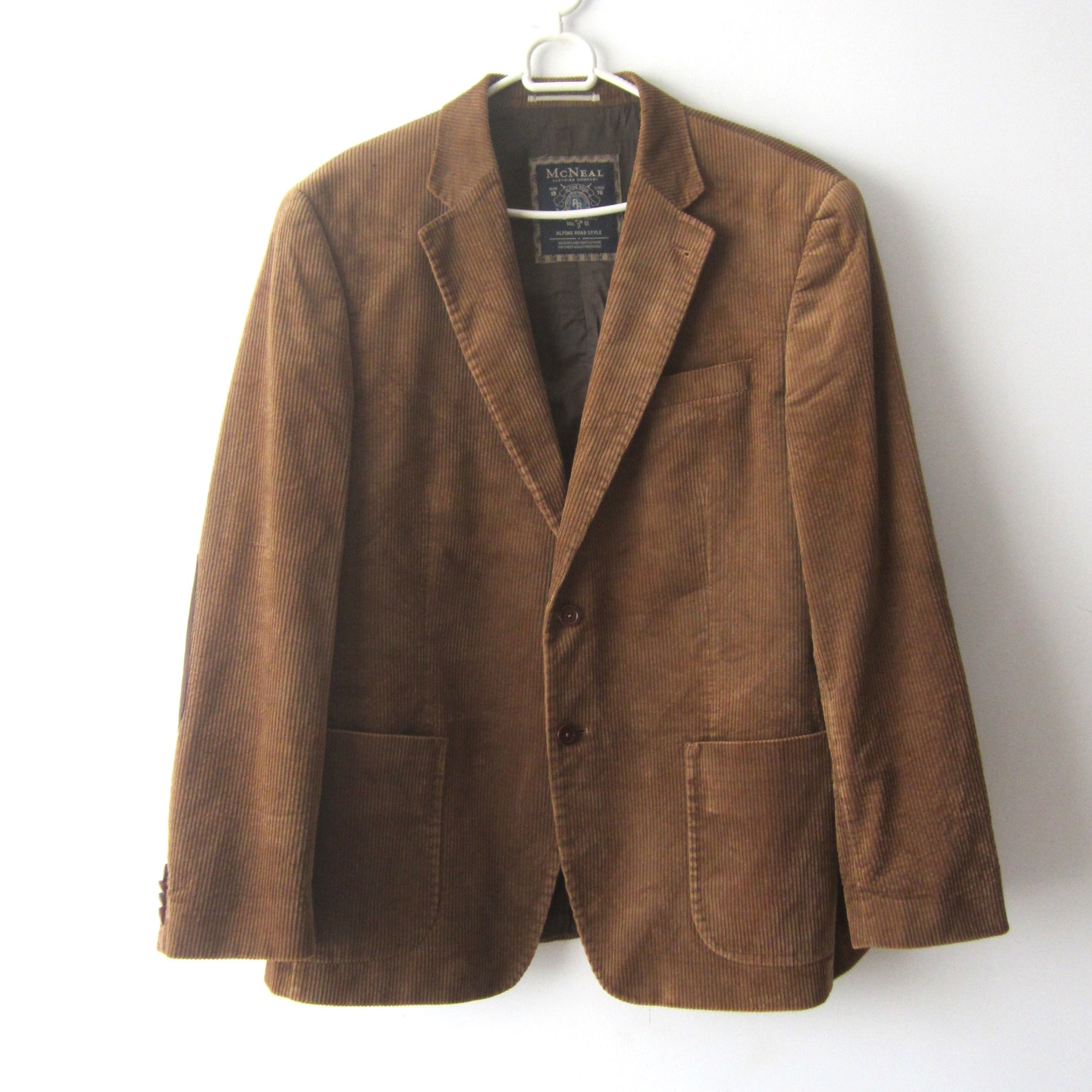Vintage Sport Coat Brown Corduroy Blazer Men's Cotton | Etsy