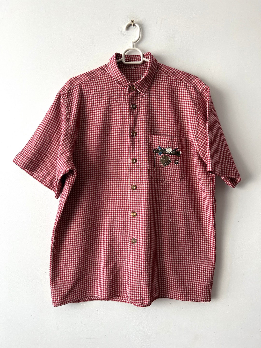 Bavarian Checkered Shirt Dark Red main image 0