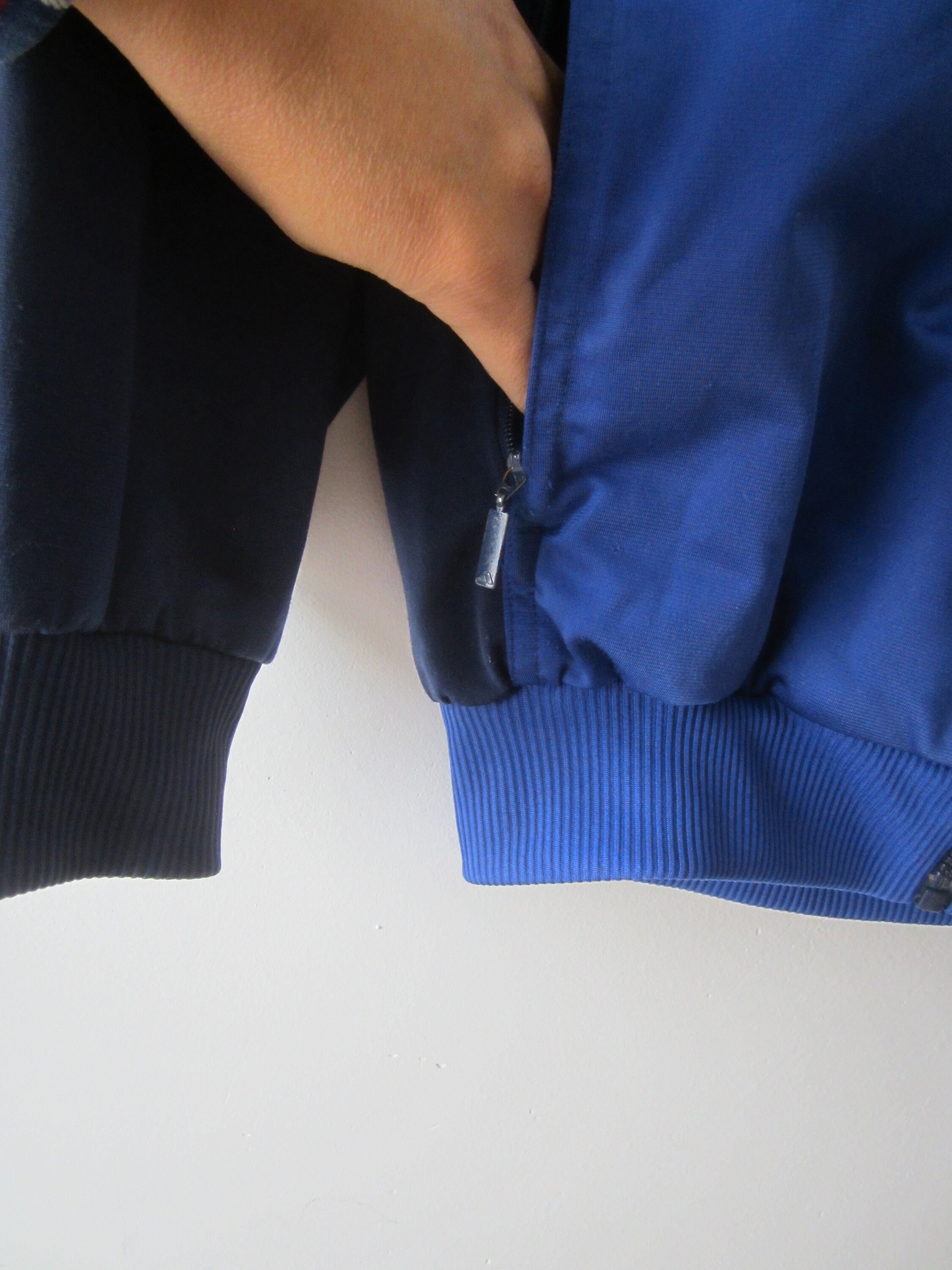 Vintage Blue Adidas Jacket Blue Adidas Zipper Running Jacket