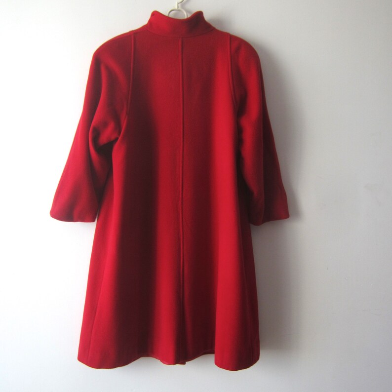 Vintage Red Coat Women's Wool Blend Coat Romantic Coat - Etsy