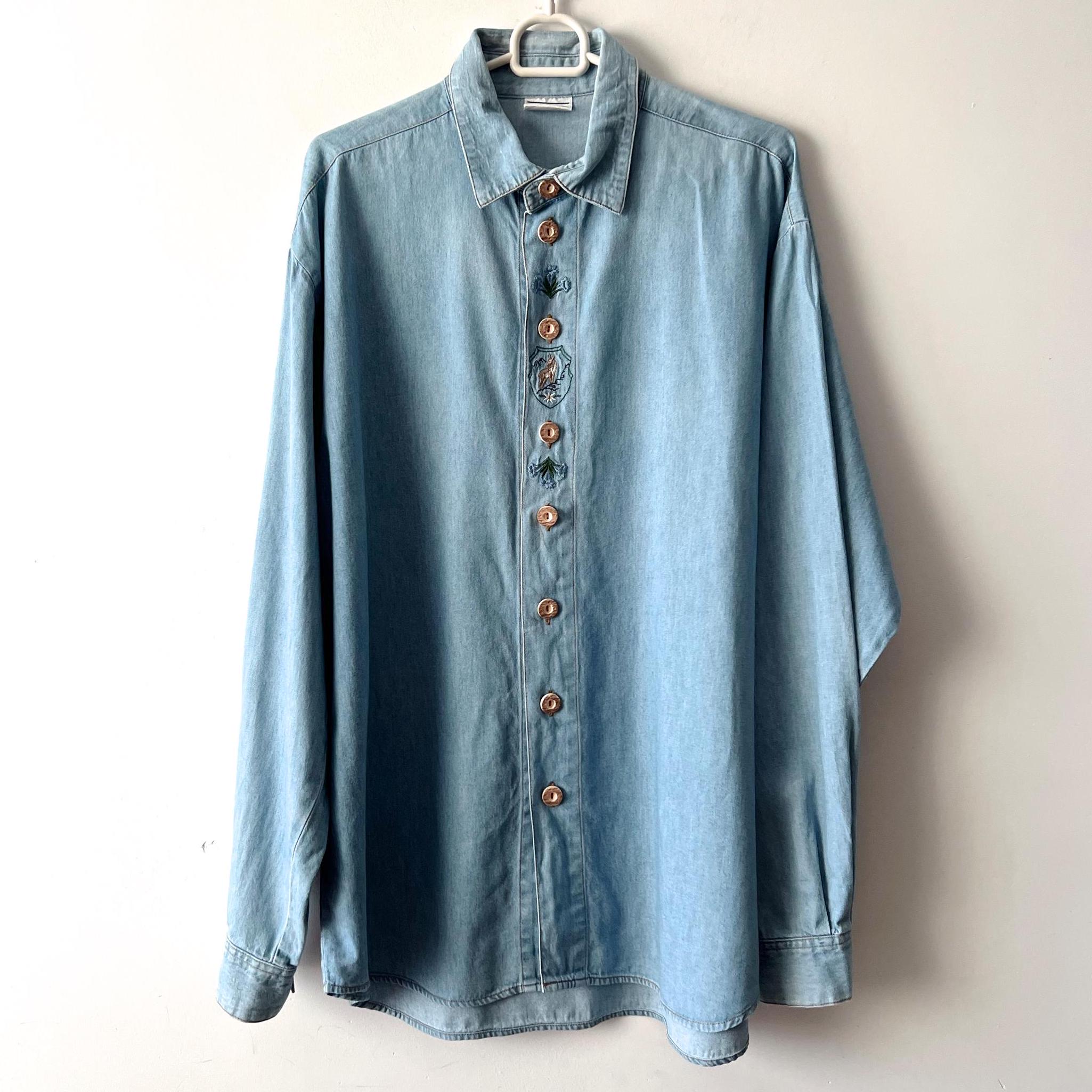 Chemise Style Tyrolien Avec Dentelle - Taille 46 - Occasion En Très Bon état