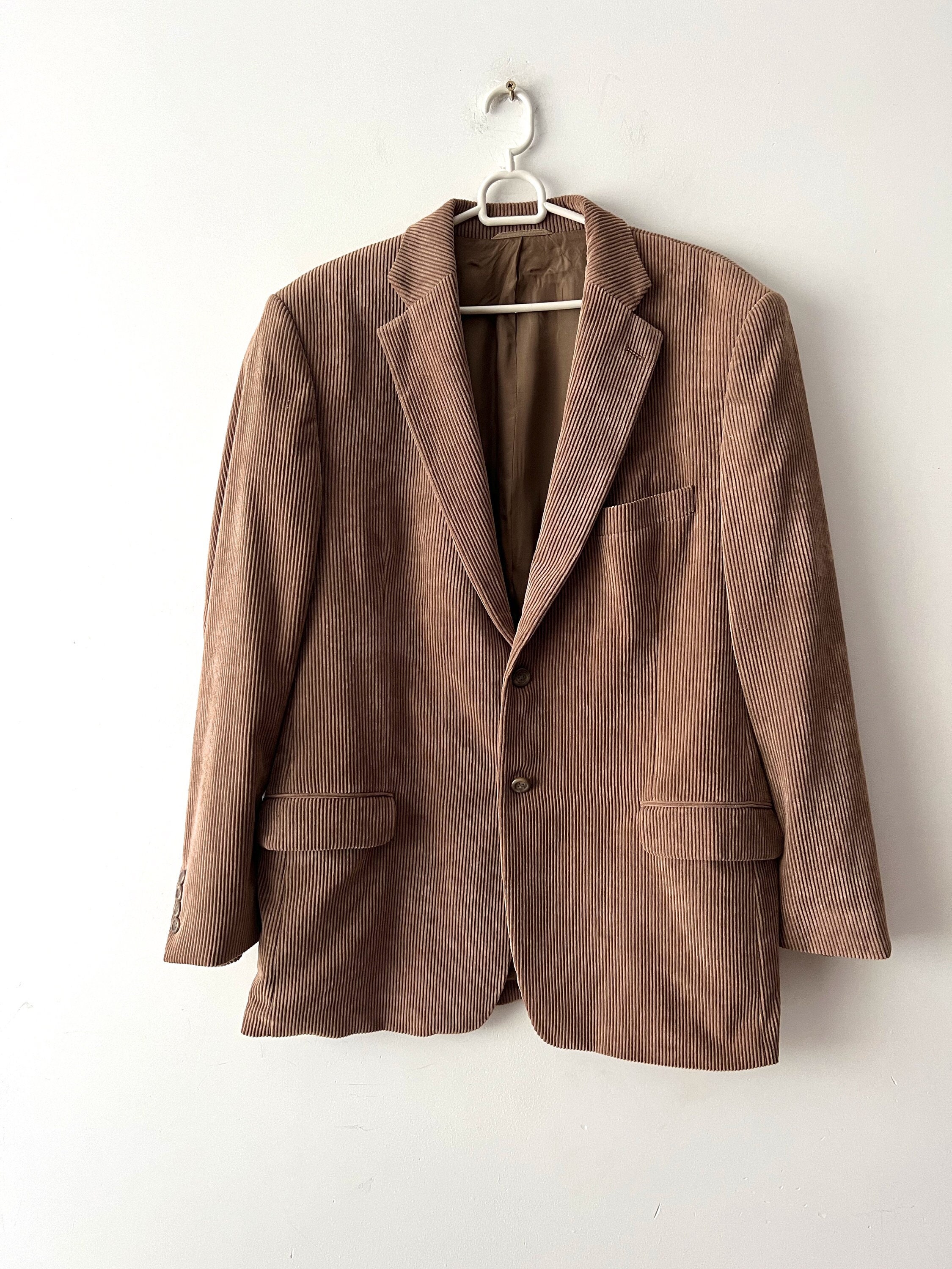 Vintage Brown Corduroy Blazer Mens Corduroy Jacket Urban