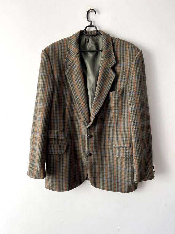 Vintage Mens Wool Sport Coat Tweed Plaid Jacket Mens Retro - Etsy