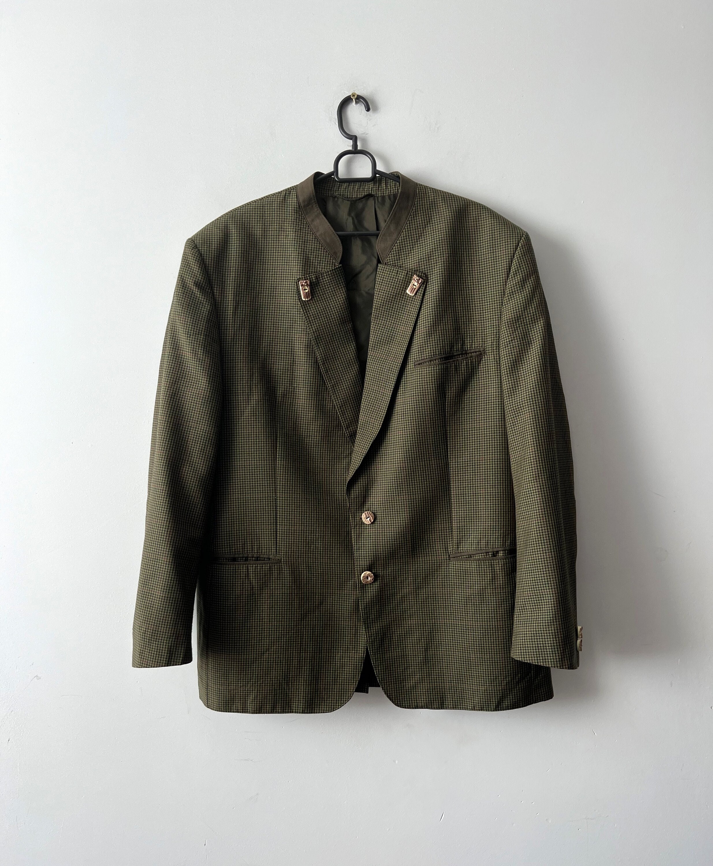 Vintage Bavarian Tyrolean Jacket Mens Loden Jacket Wool