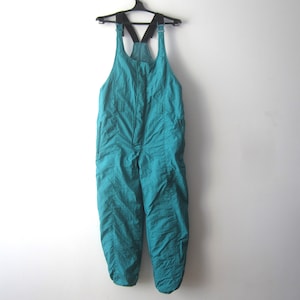 Vintage Women&#39;s Skiing Pants 90s Hipster Snow Pants Medium Size Mint Green Skiing Overalls Trousers Winter Activewear Overalls Pants