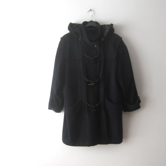 Vintage Women's Wool Blend Parka Jacket Navy Cropp