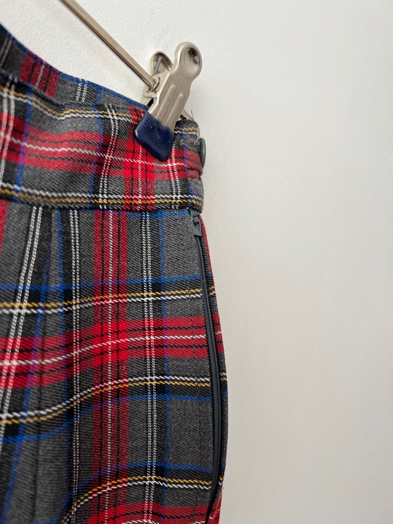 Vintage Plaid Capri Pants Checkered Knee Pants 90s Trousers