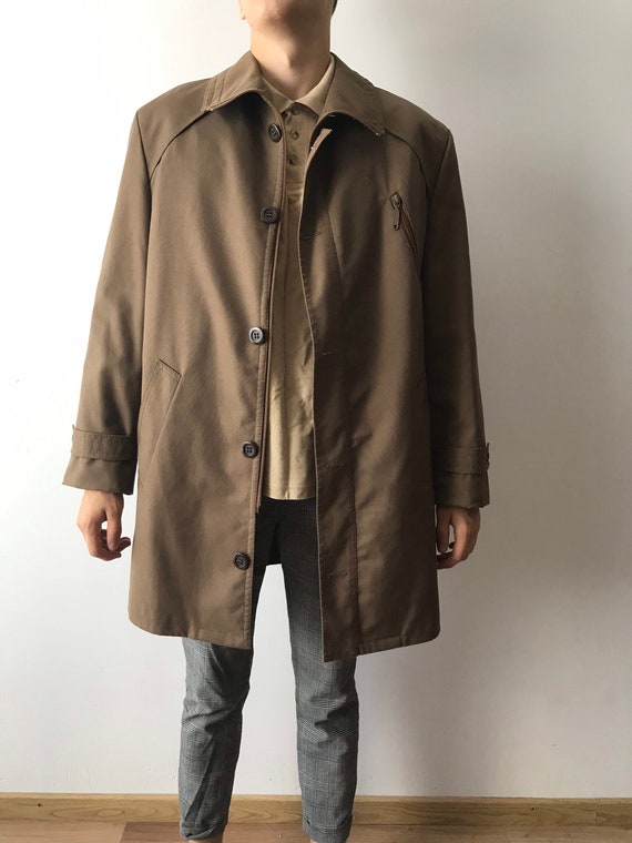 Vintage Trench coat pour homme classique Trench coat pour homme d affaires Manteau d hiver pour homme d affaires Taille moyenne Manteau pour homme avec doublure chaude amovible Etsy France