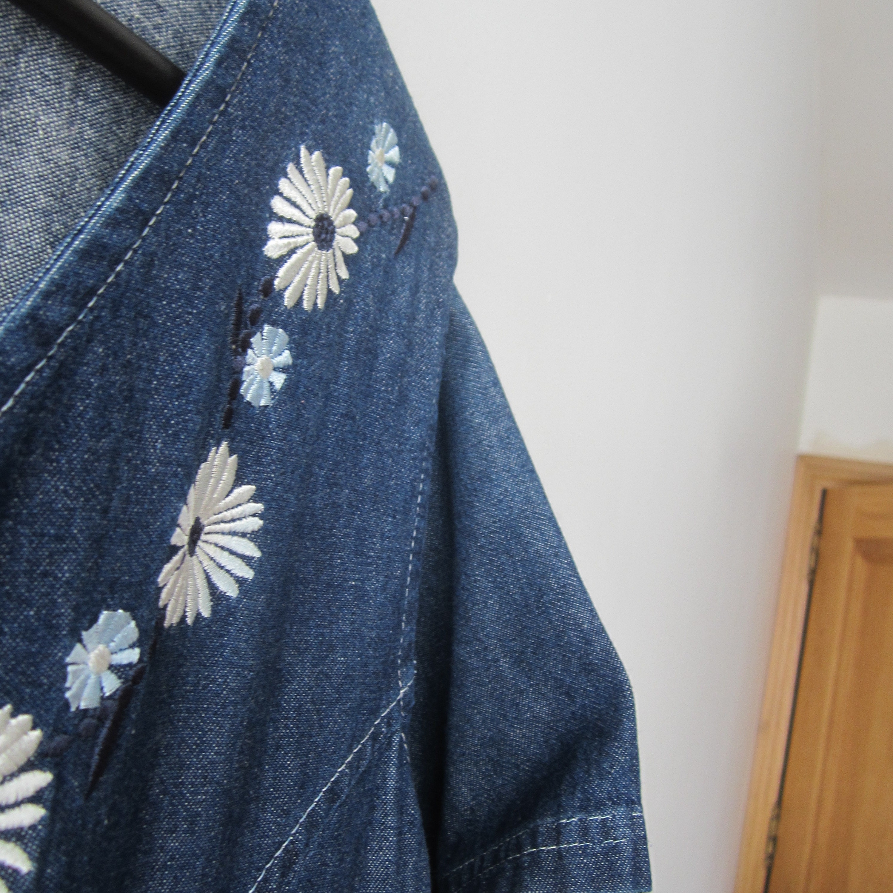 SO ME Button Down Denim Game Day Top and Shorts Set