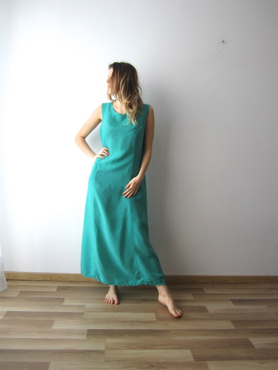 green summer maxi dress