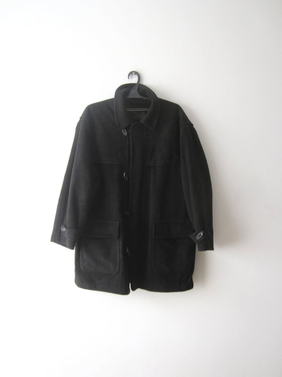 ジャケット・アウター ok.soon gentleman wool coat(black) Men's Trench Woolen Coat Winter Stylish Long Slim Fit Wool