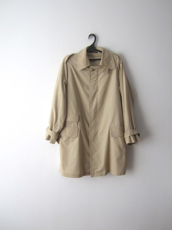 Vintage Short Trench Coat Light Sand Brown Classic Canada Vintage Short Trench Coat Light Sand, Mens Short Trench Coat Canada