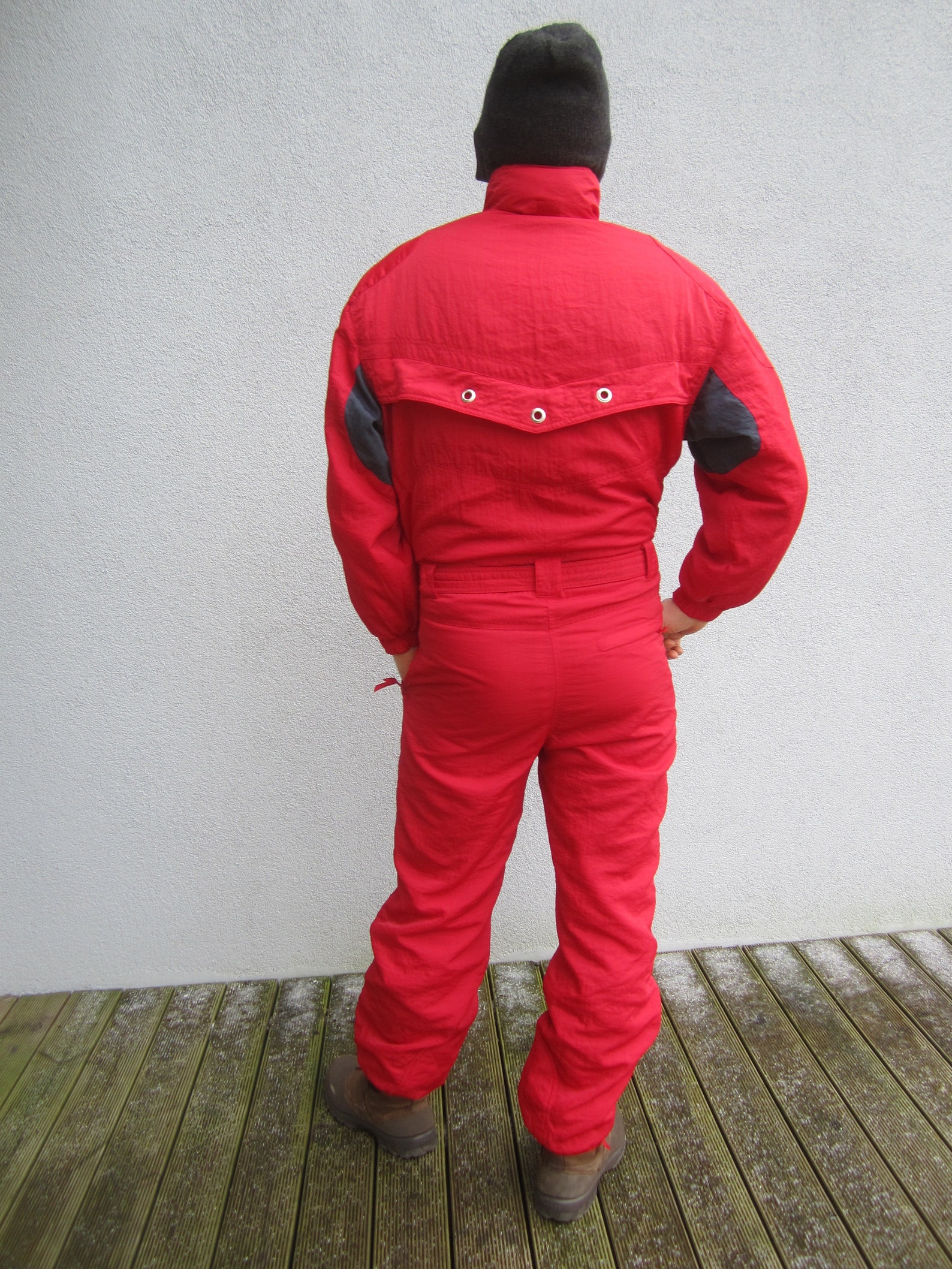 Vintage Men's Ski Suit Red One Piece Winter Skiing Suit Etsy