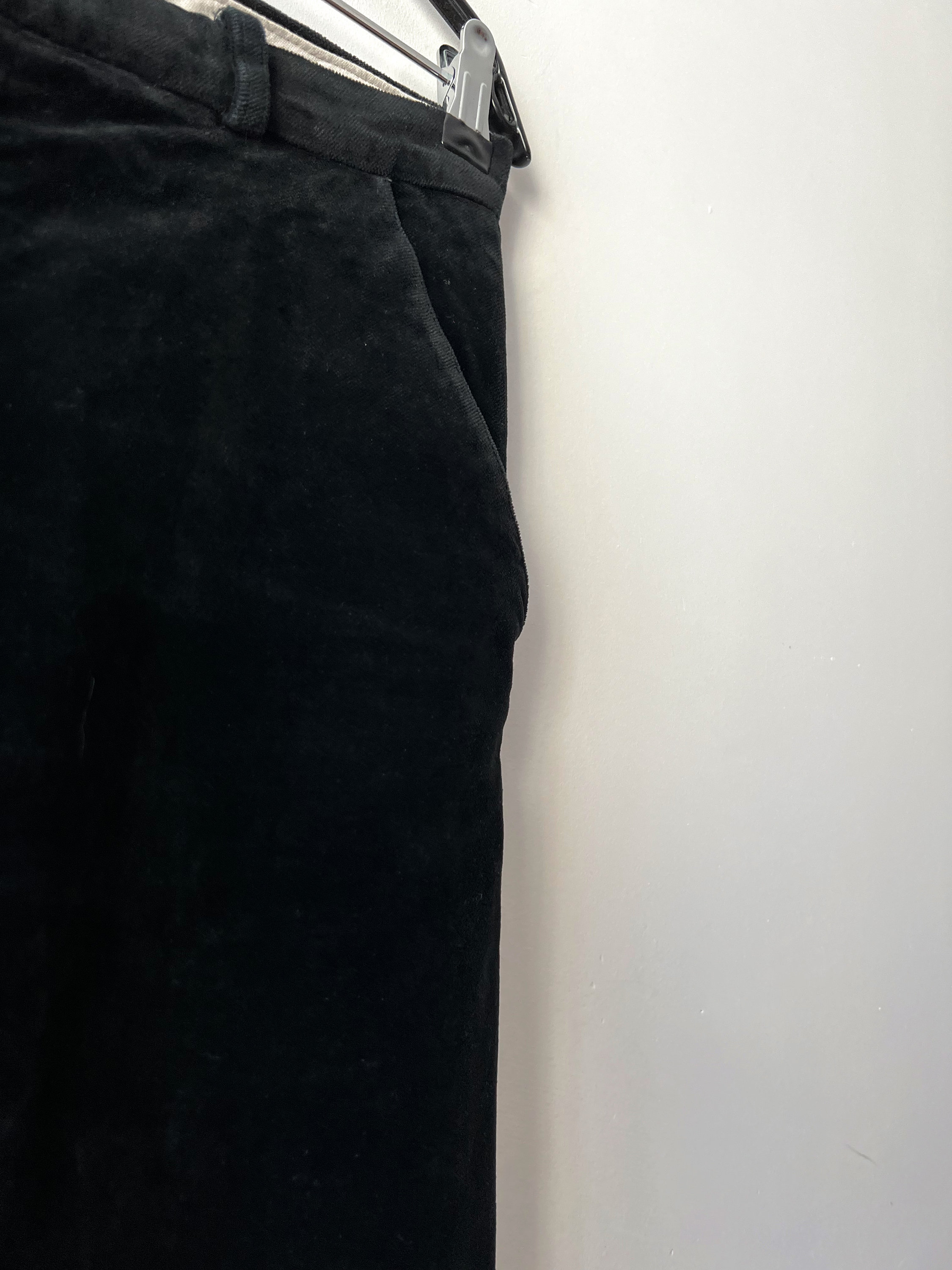 Men's velour pants, size W31 unclear black type Vintage Second Hand