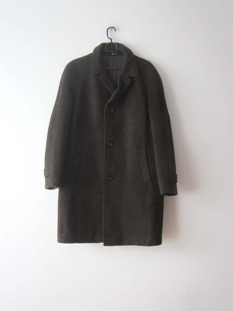 Vintage Businessman Coat Wool blend Mohair Coat Mens Cropped Etsy
