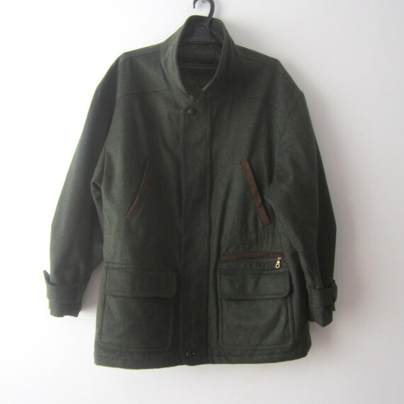Vintage Wool Blend Mens Cropped Coat Mens Bavarian