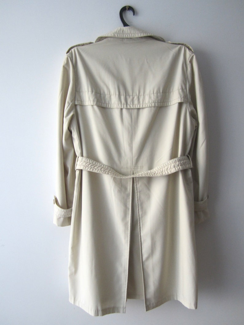 Vintage Mens Trench Coat Beige Classic Gentleman's Trench - Etsy