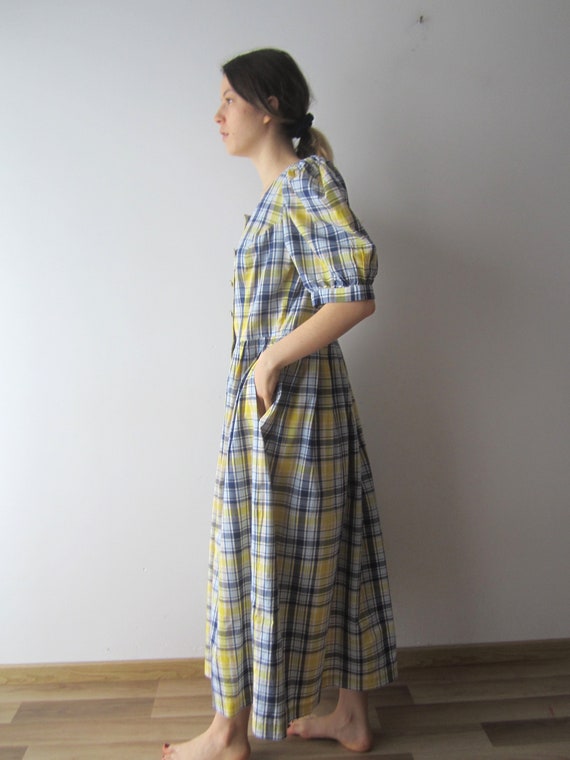Vintage Plaid Dirndl Dress German Austrian Dress … - image 3