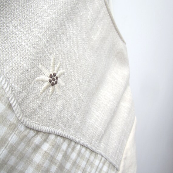 Vintage Linen Blend Dirndl Jacket Women German Lo… - image 7