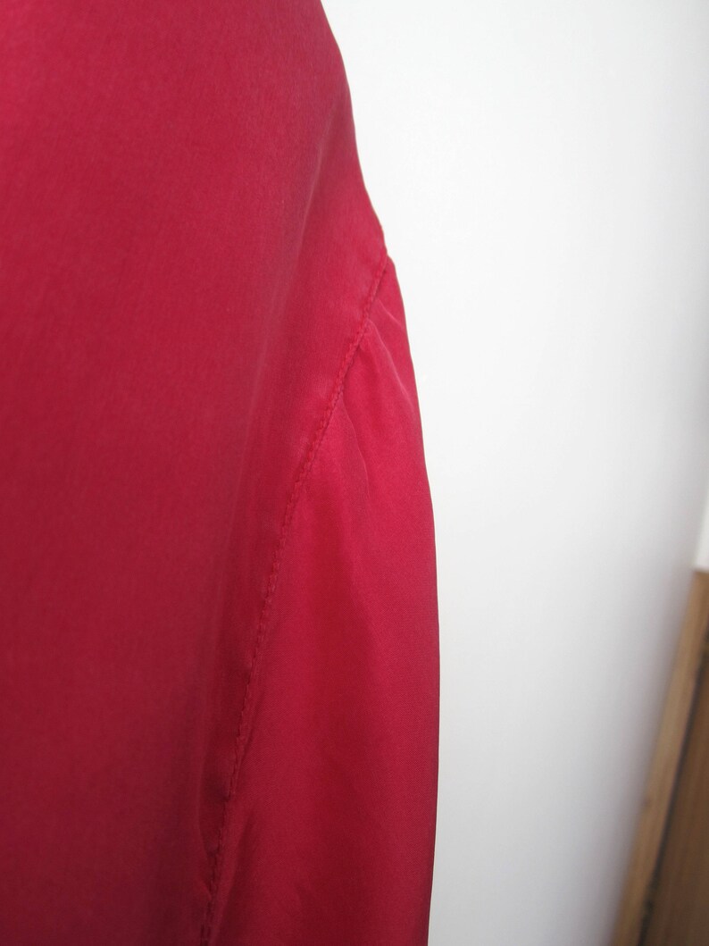 silk red button up silk red button up