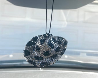 Rhinestone Cowboy Hat Car Charm | Cowgirl Car Charm | Cow Print | The Moo