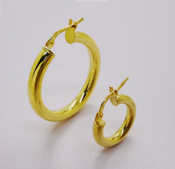 SILVER925 GOLD HOOP EARRINGS /シルバー/ピアス Earrings With Diamond Pendant * Delicate Hoop Pendant * Gold Hoop