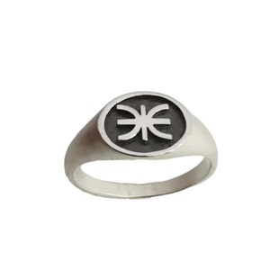 Silver men&#39;s ring 925, Delphic Epsilon, Ancient Greece, God Apollo, Fathers day, Gift for her, History, Made in Greece