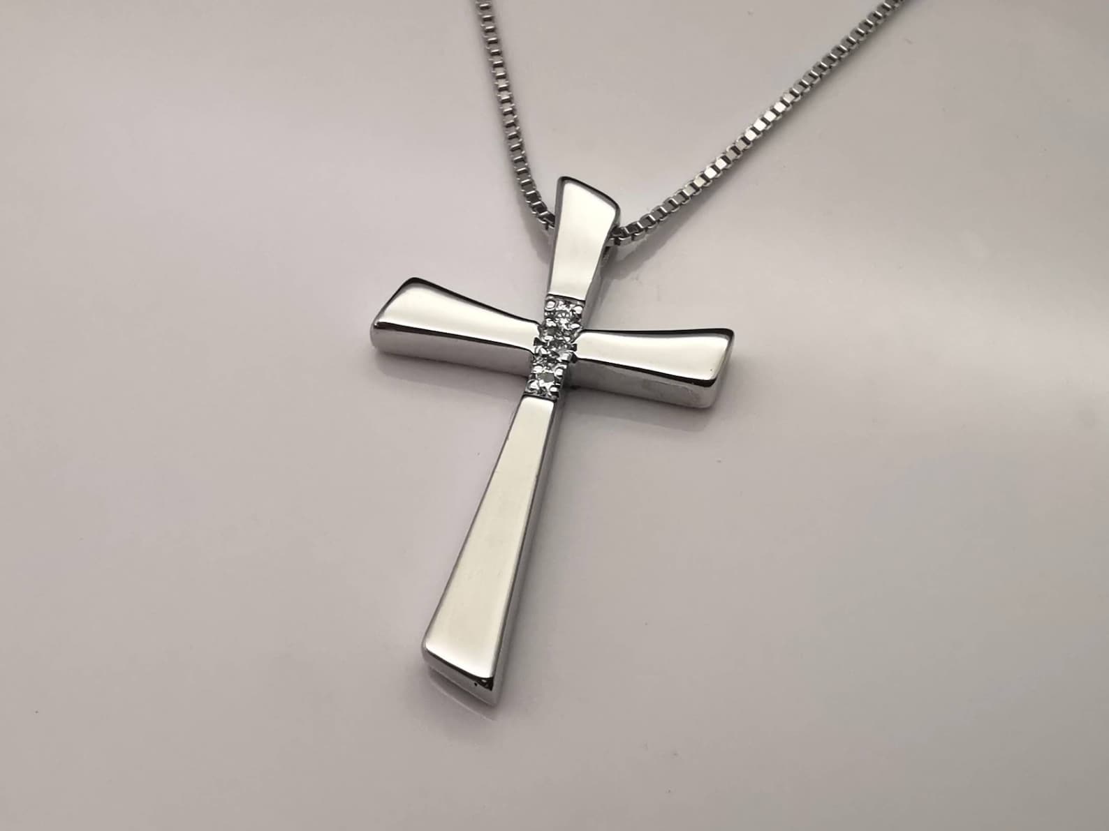 Cross Necklace for Women 925 Silver Filled Gold Cross Etsy