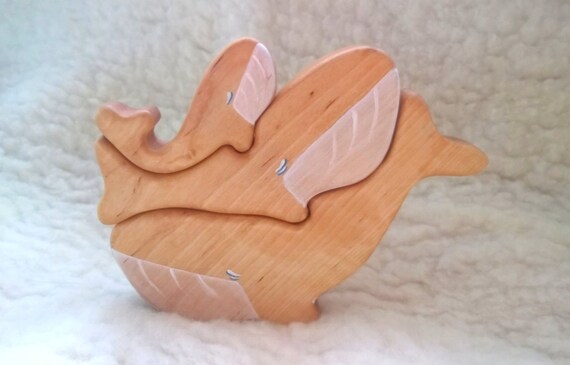 wooden whale puzzle