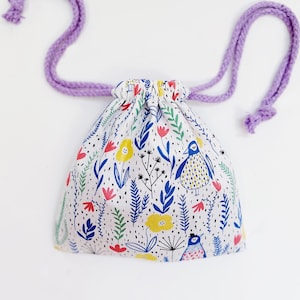 Graziosa piccola pochette in corda, borsa da toilette morbida, piccola pochette per il trucco, piccola pochette da viaggio, mini pochette, regalo estetica multiuso