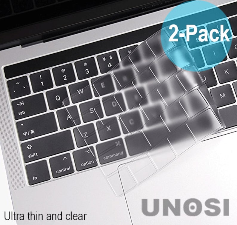 2-PK Keyboard Cover MacBook Pro 13” 15” Touch Bar 2016 2017 2018 Protector Guard