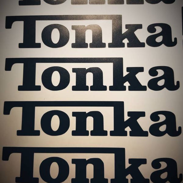 One Tonka vinyl decal