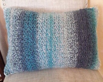 Oceanic blue throw pillow