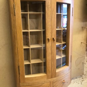 Display Cabinet Solid Oak handmade