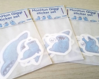 Giggi Monster Vinyl Stickers [Four Piece Emote Sticker Set]
