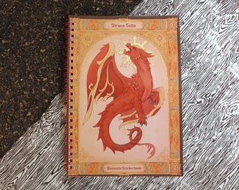 Draco Solis A5 Resuable Sticker book | Solar Dragon Medieval Filigree Themed Sticker Collection Book