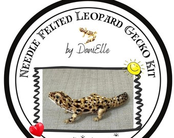 KIT de fieltro de aguja Leopard Gecko