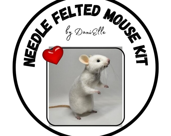 Kit to Make a Posable Needle Felted Mouse Using British and Etsy