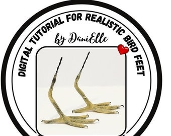 DIGITAL TUTORIAL for how to make realistic bird's feet,PDF file