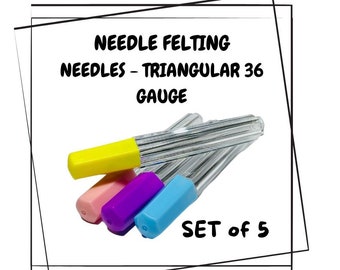 36 TRIANGULAR GAUGE Felting Needles -set of 5