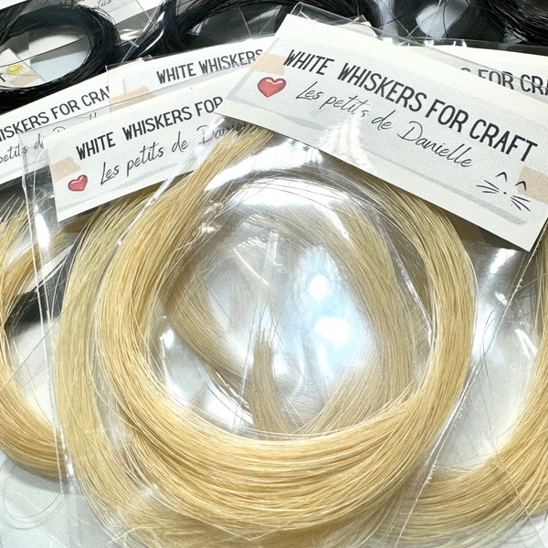 White (natural)whiskers for felting,black whiskers from horse hair,black whiskers for craft