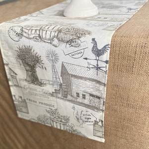 Farmhouse Table Runner Natural Tan Home Decor Dining Room Table Linens Rustic Country Home Decor Table Centerpiece Linens Vintage Runner